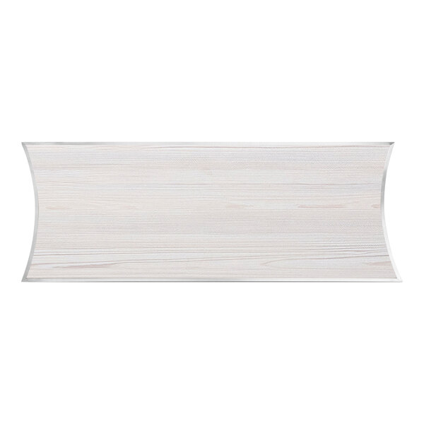 A white rectangular Eastern Tabletop front panel with silver trim.