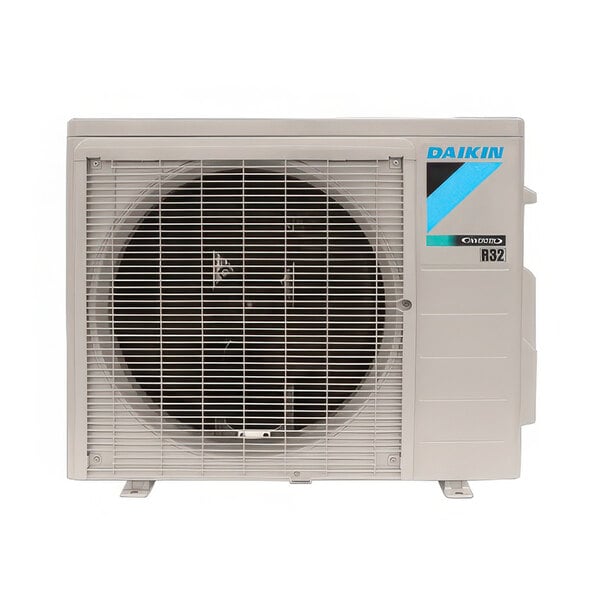 A white Daikin Oterra air handler with a round blue and white fan.