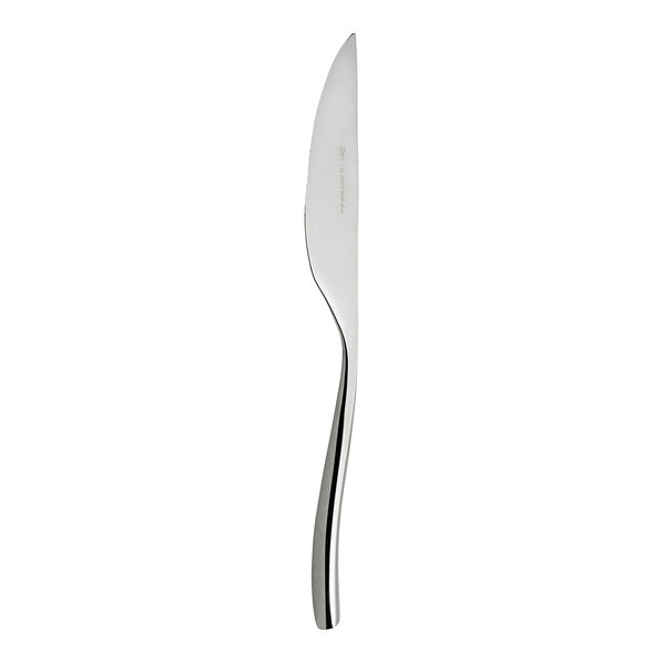 A WNK Zen stainless steel dessert knife with a silver handle.