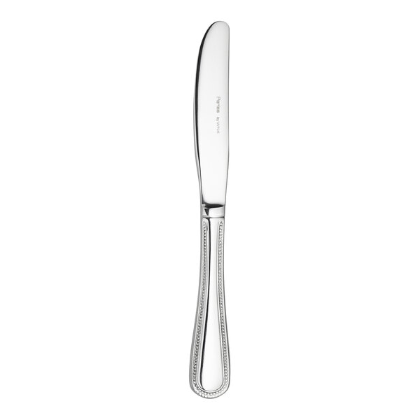 A WNK Pearl stainless steel butter knife with a silver handle.