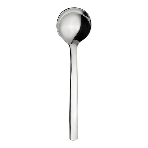 WNK Tura from Steelite International 6 3/4" 18/10 Stainless Steel Extra Heavy Weight Round Bowl Soup Spoon - 12/Case