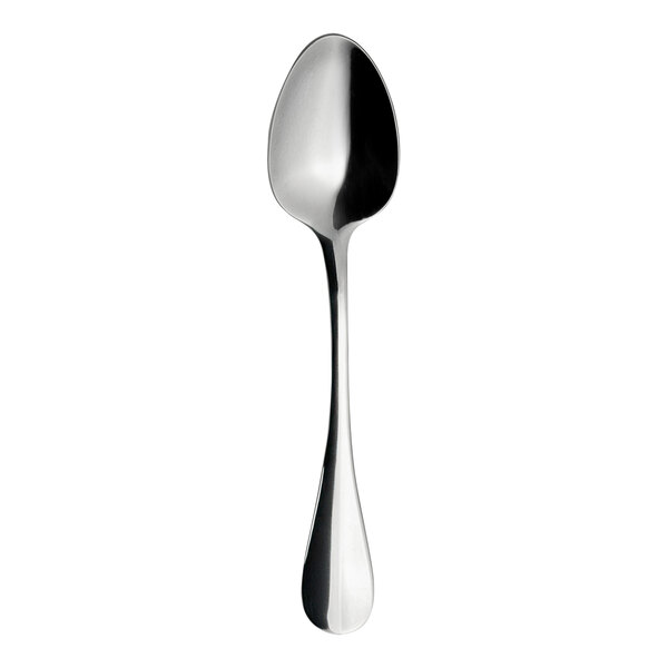 A WNK Baguette 18/10 stainless steel teaspoon with a silver handle and black spoon.