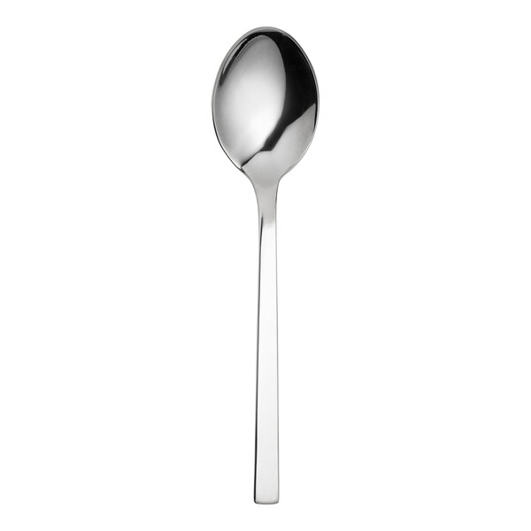 A WNK Silhouette stainless steel serving spoon with a long handle.