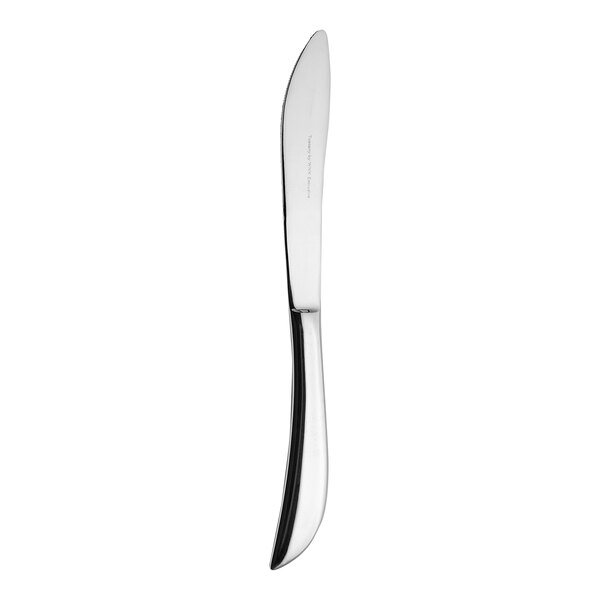 A WNK Tuscany stainless steel dinner knife with a silver blade and long handle.