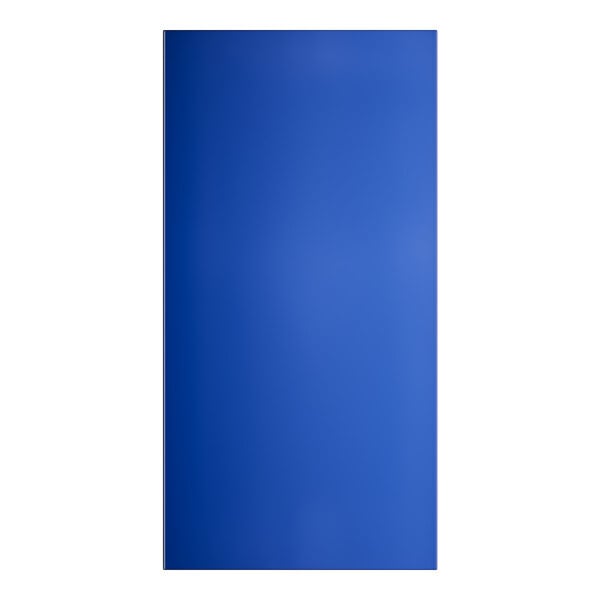 A blue rectangular Lancaster Table & Seating outdoor table on a white background.