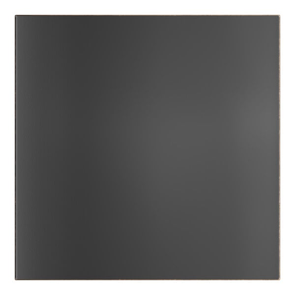 A black square Lancaster Table & Seating Alloy Series outdoor table top with a white background.