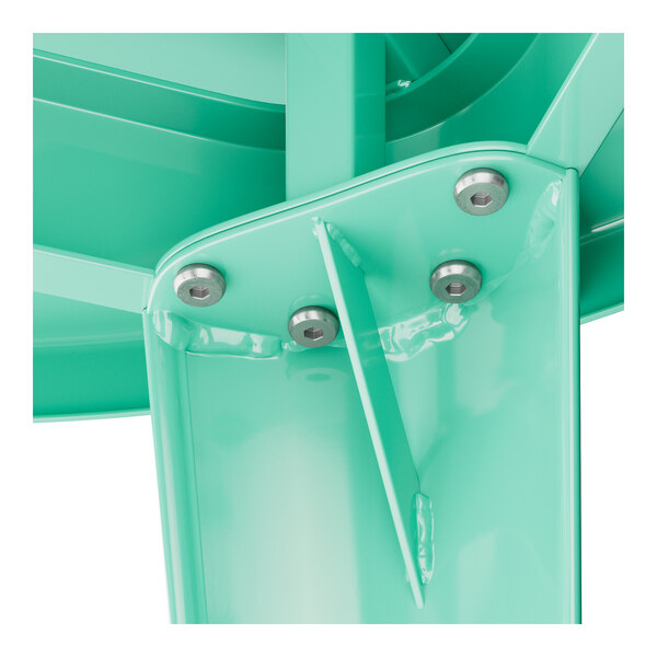 A close up of a Lancaster Table & Seating aquamarine table top.