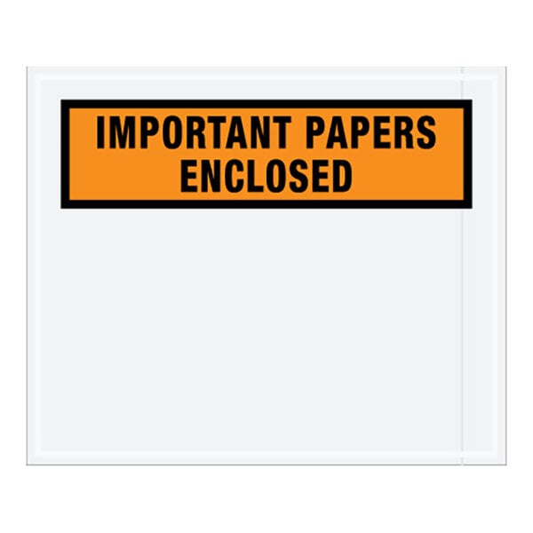 A white Lavex envelope with black text reading "Important Papers Enclosed"