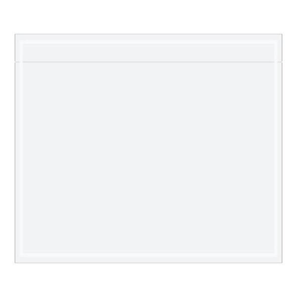A white rectangular object with a black border containing a clear strip.