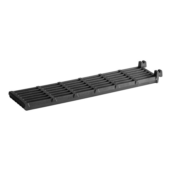 A cast iron reversible top broiler grate measuring 23 7/8 inches by 5 1/8 inches.