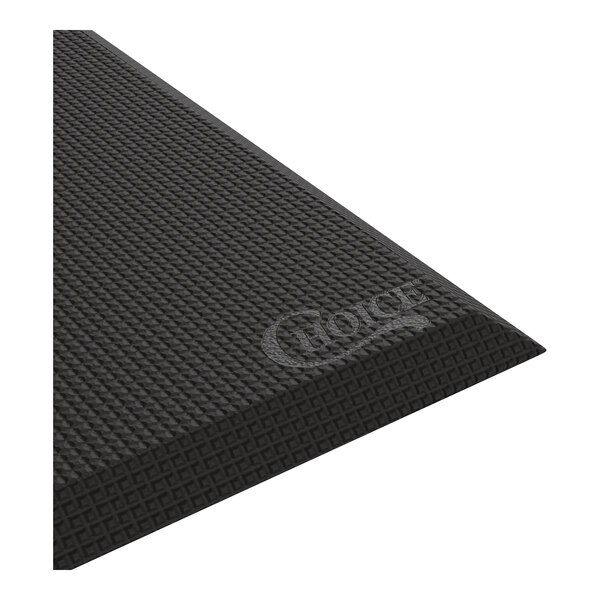 A black grease-resistant anti-fatigue rubber floor mat with a beveled edge.