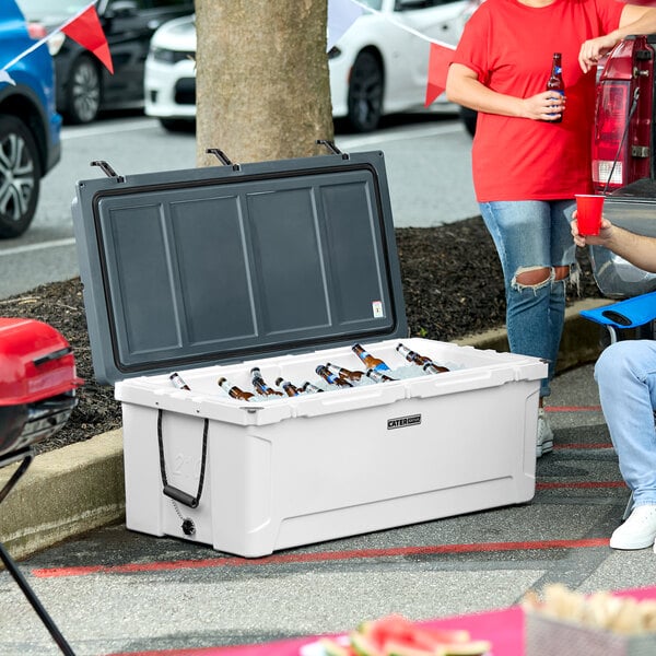 CaterGator CG200PA Panda 210 Qt. Rotomolded Outdoor Cooler / Ice Chest