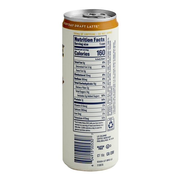 La Colombe Everyday Draft Latte 11 fl. oz. - 12/Case