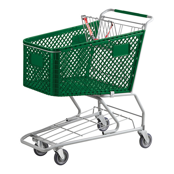 A green Regency shopping cart with wheels.