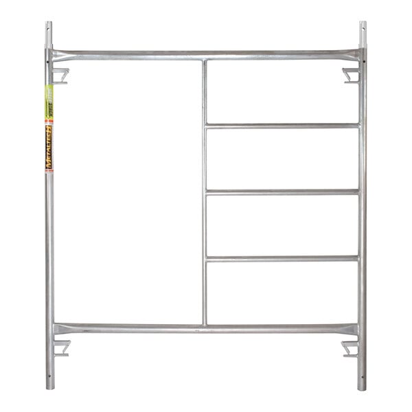 A Metaltech galvanized steel scaffolding frame with three rungs.
