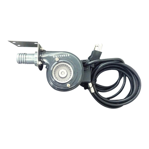 A grey Micro Matic beer system blower with a black cord.