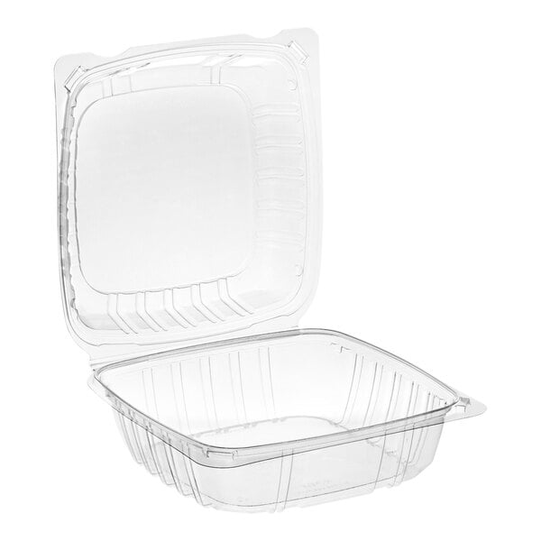 A Choice clear plastic container with a lid.