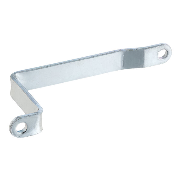 A silver metal Avantco Ice condenser fan motor bracket with holes.