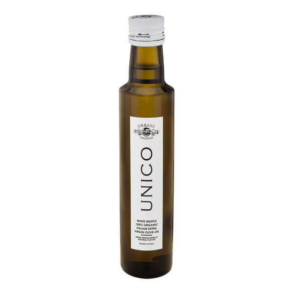 A bottle of Urbani Truffles Unico Organic White Truffle Oil.