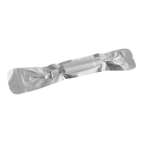 An Avantco Ice silver foil packet for a water filtration part.