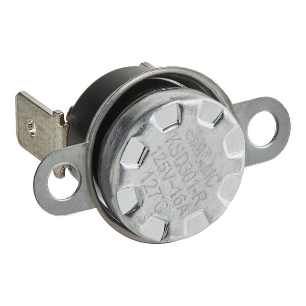 A close-up of a Noble Warewashing high-limit thermostat.