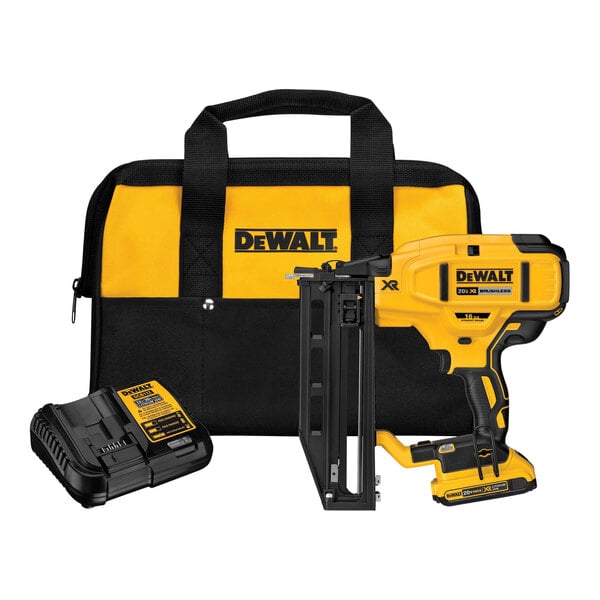 DeWalt 20V MAX* XR 16-Gauge Cordless Straight Finish Nailer Kit DCN662D1