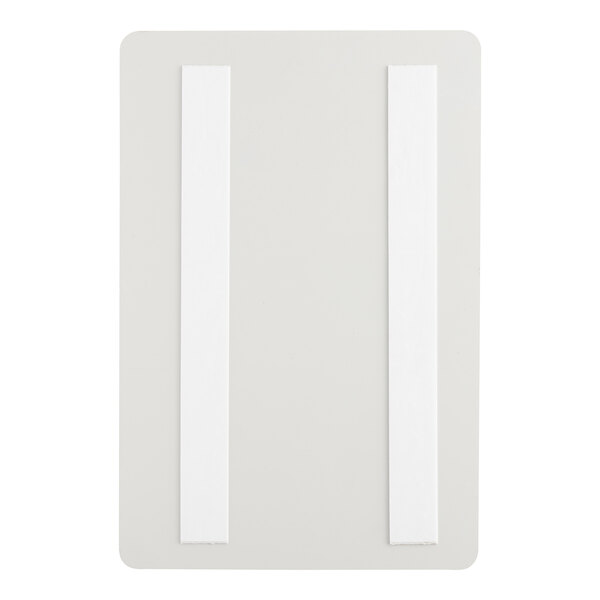 A white rectangular Lavex aluminum sign with black and silver lines.