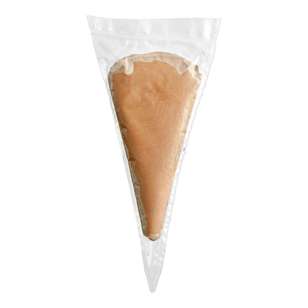 A plastic bag of White Toque gluten-free vegan chocolate mousse.