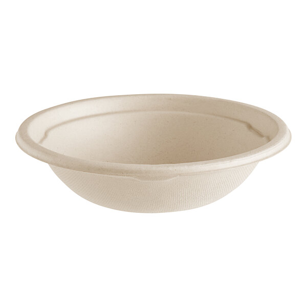 A World Centric compostable fiber bowl with a white background.