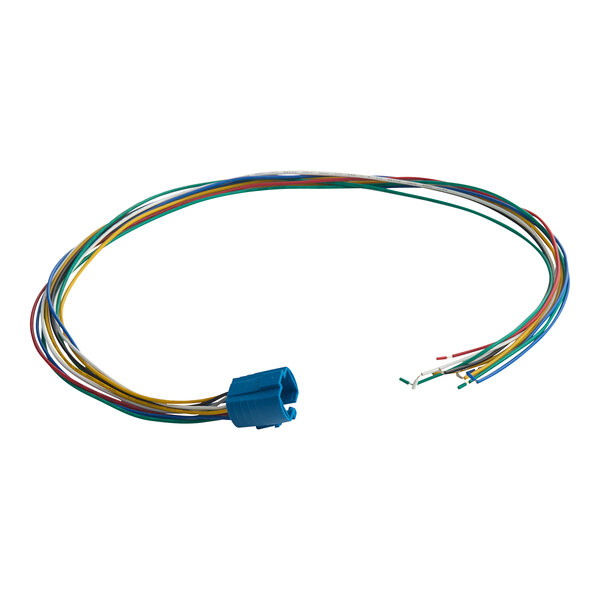 A multicolored wiring harness with a blue connector, designed as a power switch socket for HSIO-H and HSIO-H-2 units.