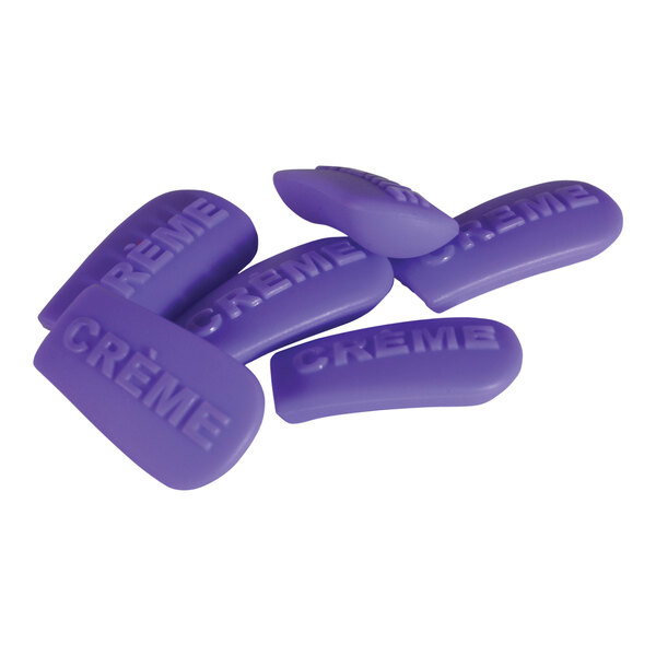 A close-up of a purple creme indicator sock.
