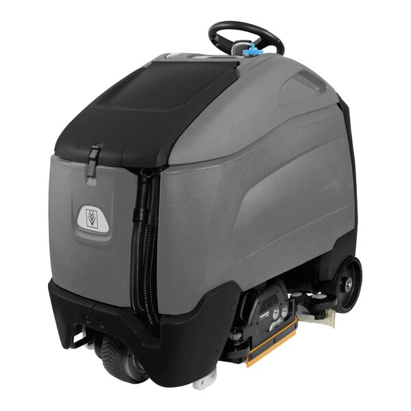 A Karcher Chariot 3 iScrub floor scrubber machine with wheels and a handle.