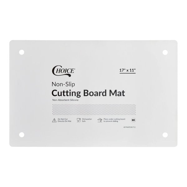 Choice 17" x 11" Non-Slip Rubber Cutting Board Liner - 2/Case