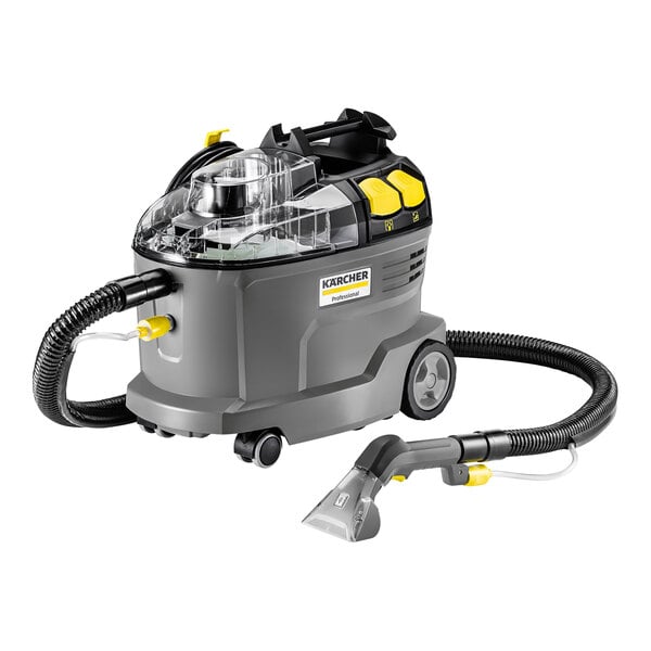 A Karcher carpet extractor with an upholstery nozzle attached.