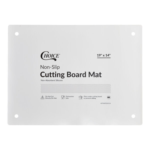 Choice 19" x 14" Non-Slip Rubber Cutting Board Liner - 2/Case