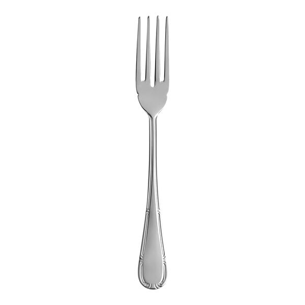 An Abert Enrico stainless steel fish fork with a silver handle.