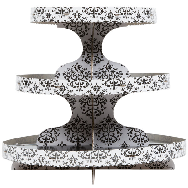Wilton 15120703 3Tier Damask Disposable Cupcake Stand