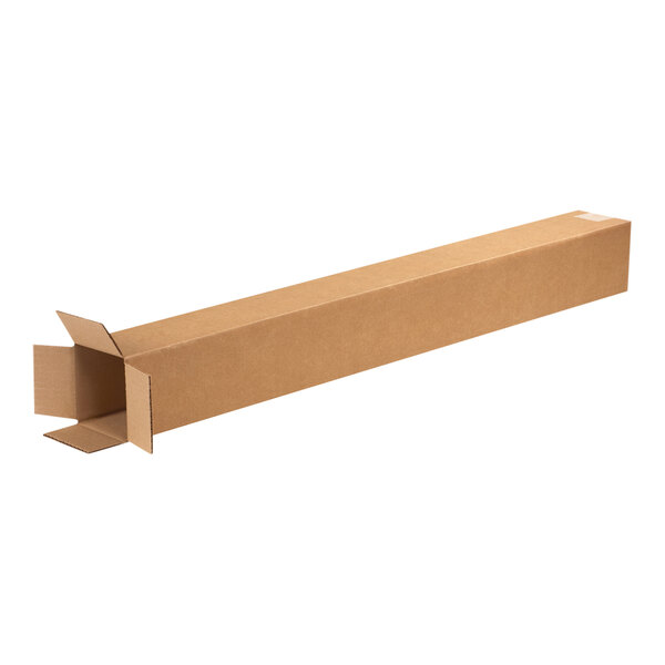 A long rectangular brown cardboard box.