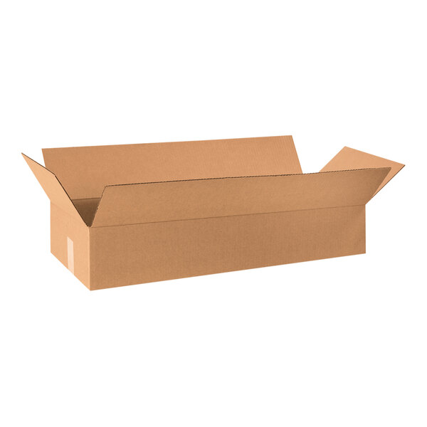 A brown Lavex cardboard shipping box.