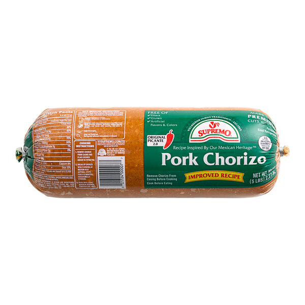 A package of V&V Supremo Pork Chorizo.