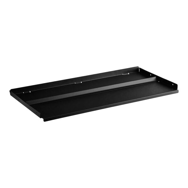 A black metal shelf assembly designed for the Avantco VAC-28B.