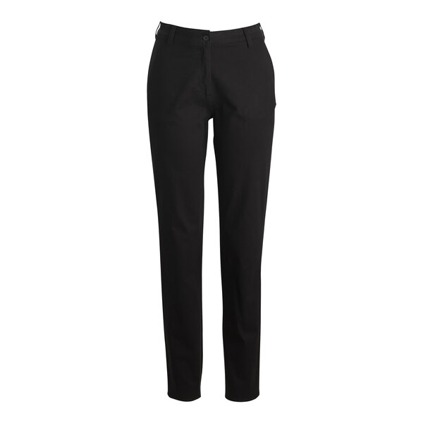 A pair of Edwards black workwear pants with buttons and pockets.