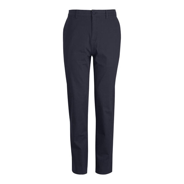 Edwards Men's Dark Navy Performance 4-Way Stretch Pants with a buttoned waistband.