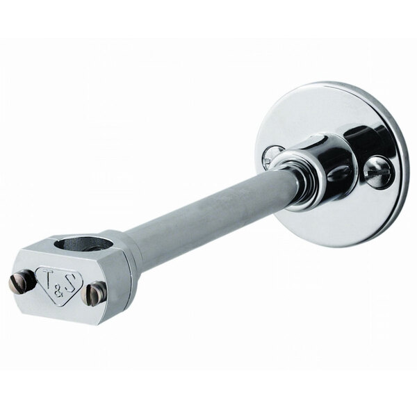 A T&S 6" wall bracket assembly with a round metal base.