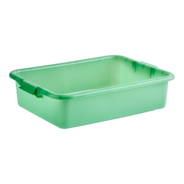Vollrath 1521-C19 Traex® Color-Mate™ Green Bus Tub / Food Storage Box - 20" x 15" x 5"