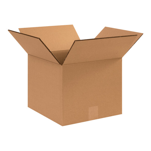 A Lavex cardboard box with an open lid.