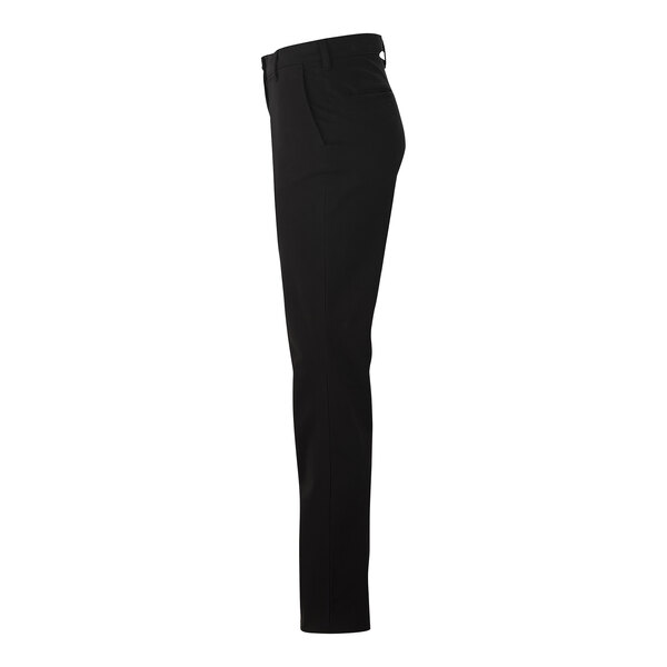 A pair of black Edwards women's performance pants with a buttoned waist.
