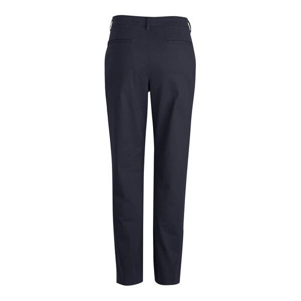 Edwards dark navy performance pants with a buttoned waistband.