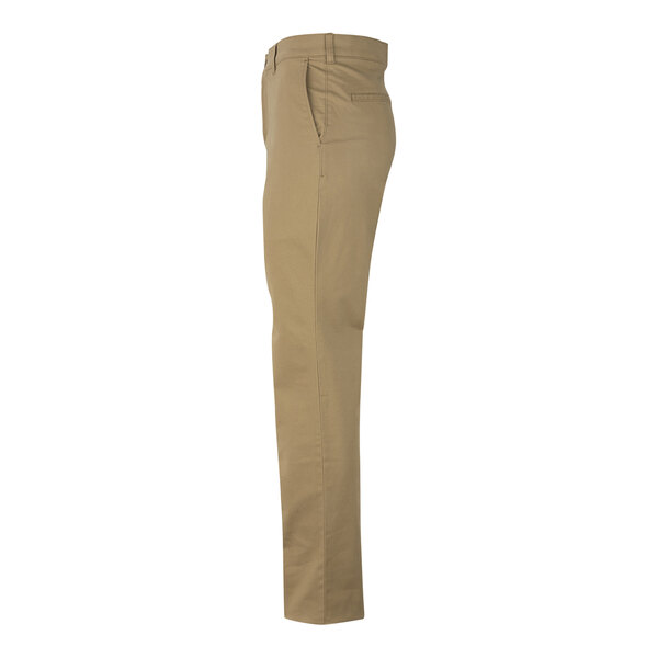 Edwards Men's Tan Performance 4-Way Stretch Pants with Buttoned Waist.