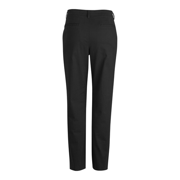 A pair of Edwards black pants for men with buttons on the side.